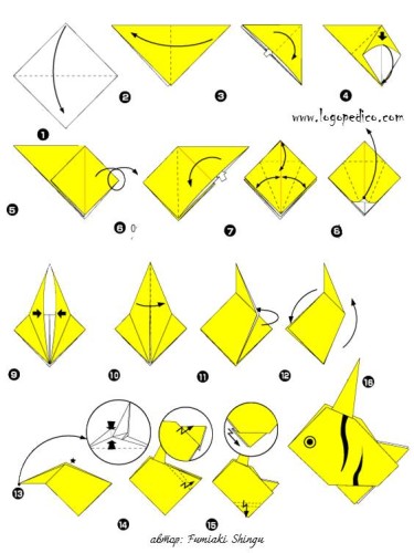 Грач оригами схема простая для детей